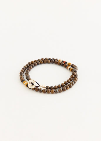 4mm Stone Double Wrap Bracelet