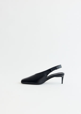 Square Toe Sling Back Heel