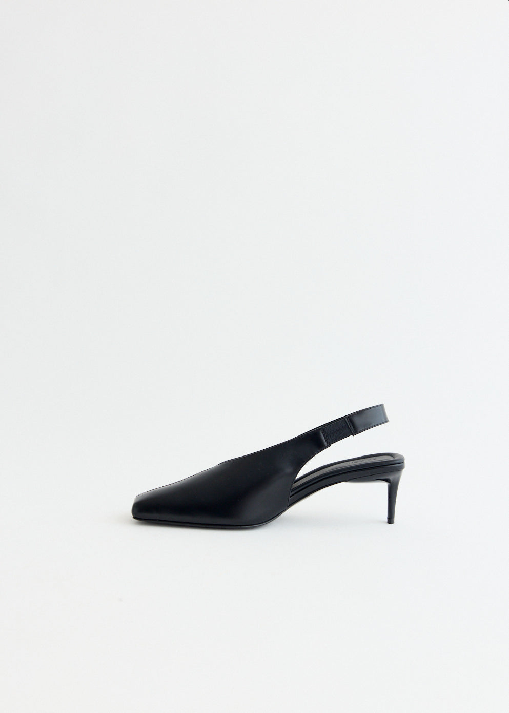 Square Toe Sling Back Heel