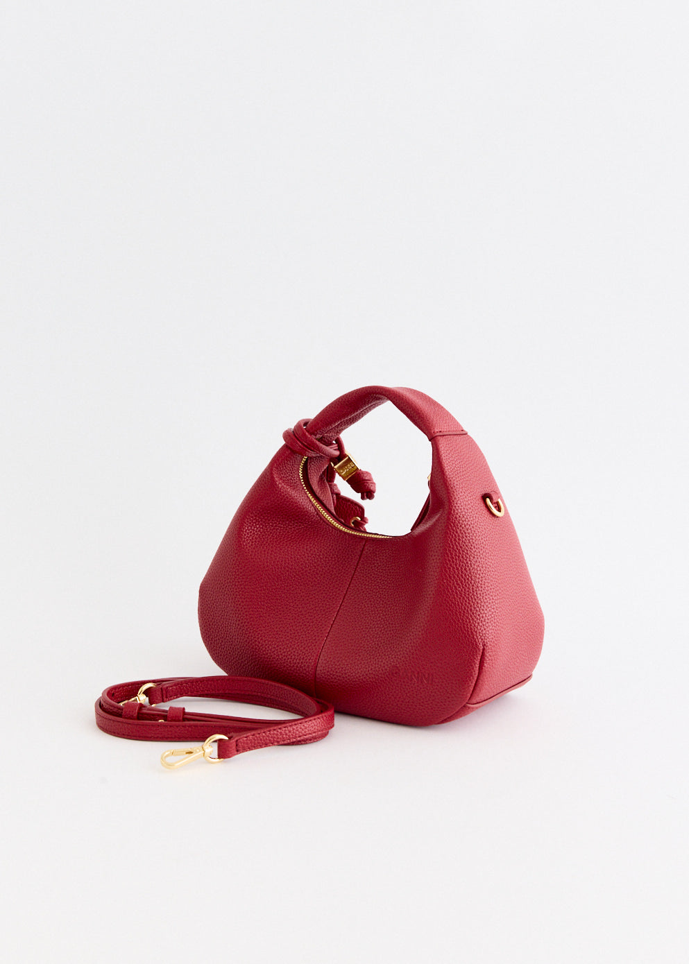 Grained Mini Hobo Bag