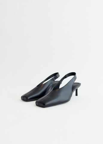 Square Toe Sling Back Heel