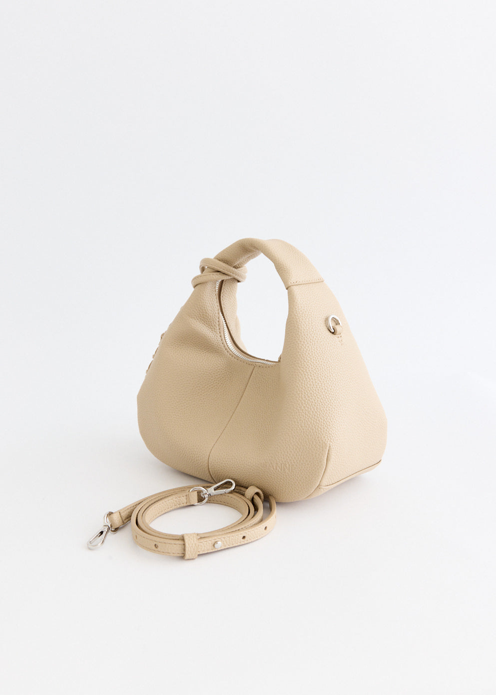 Grained Mini Hobo Bag