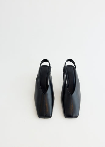 Square Toe Sling Back Heel
