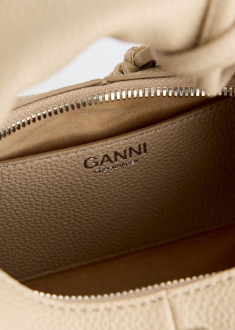 Grained Mini Hobo Bag