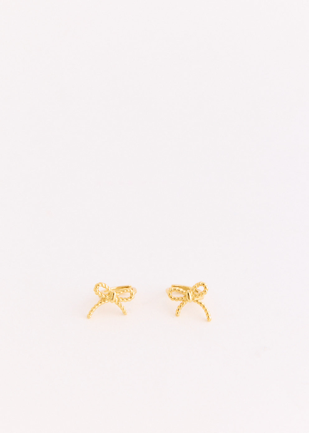 Rope Bow Huggie Hoops