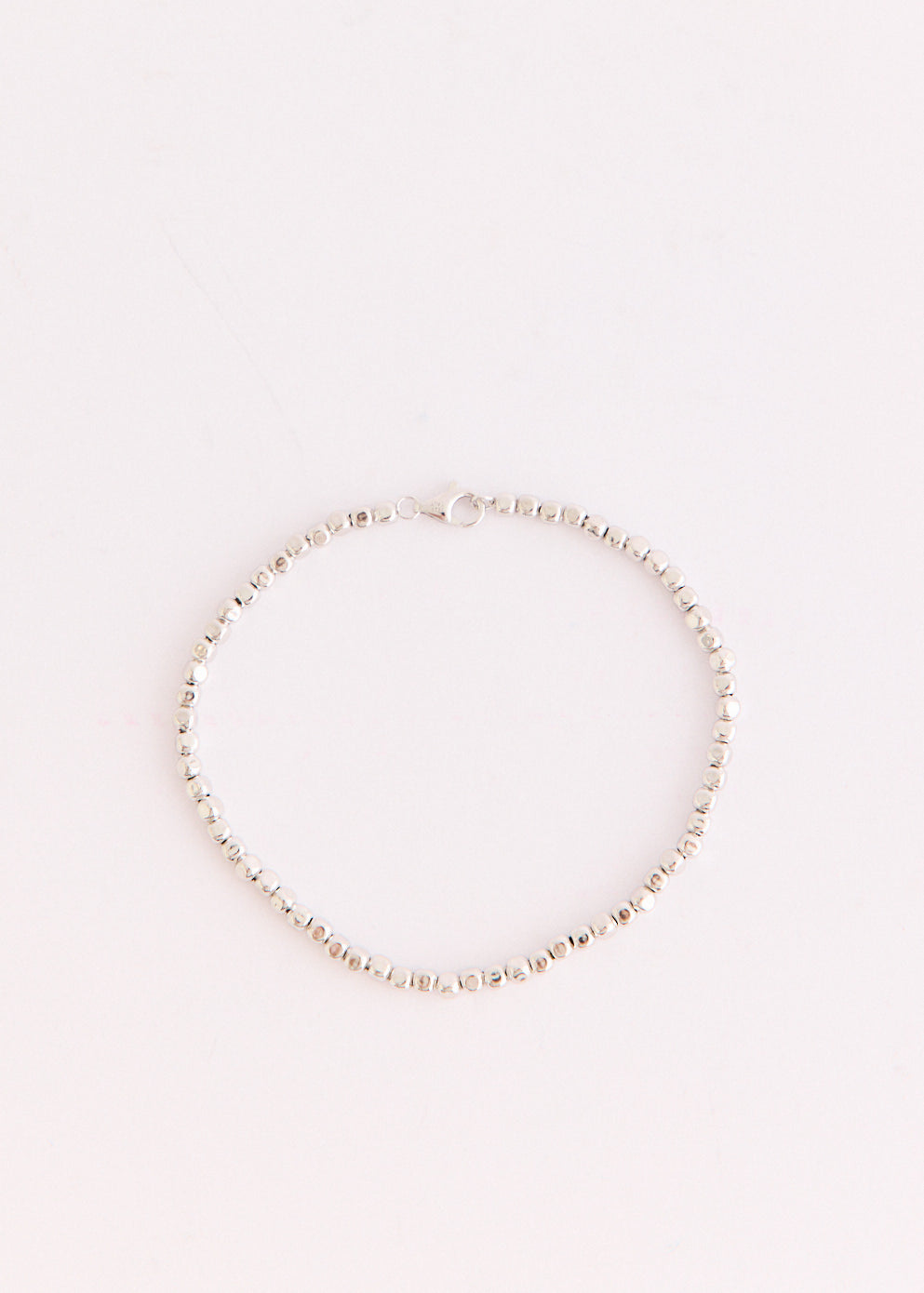 Bead Chain Silver Bracelet