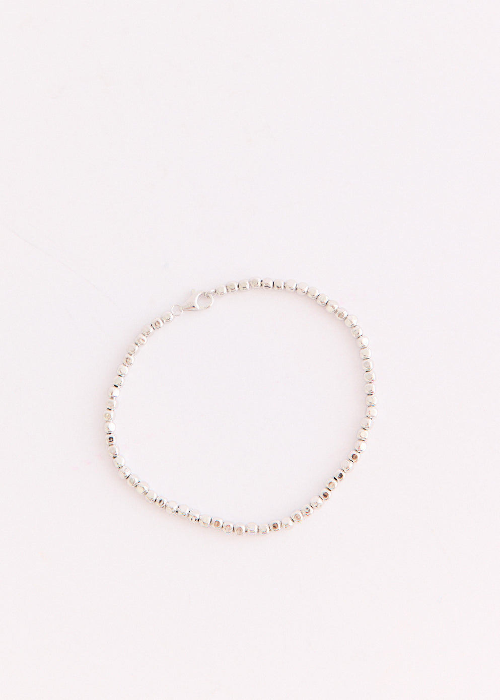 Bead Chain Silver Bracelet