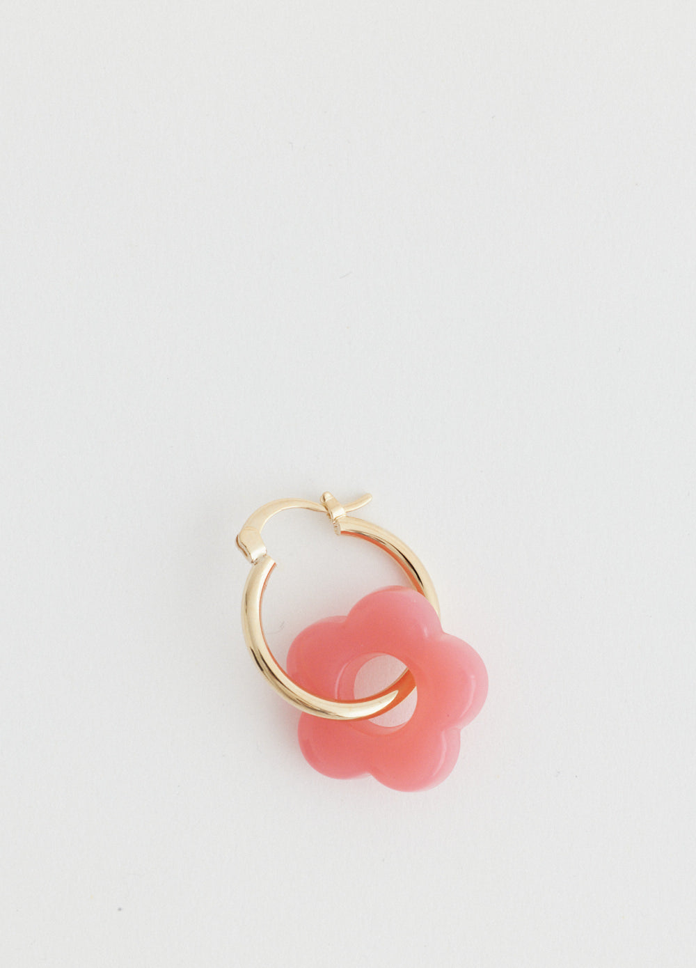 Hoop And Flower Earring