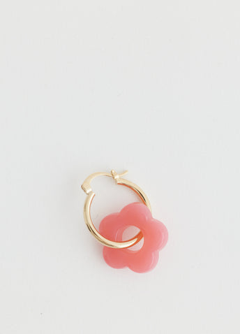 Hoop And Flower Earring