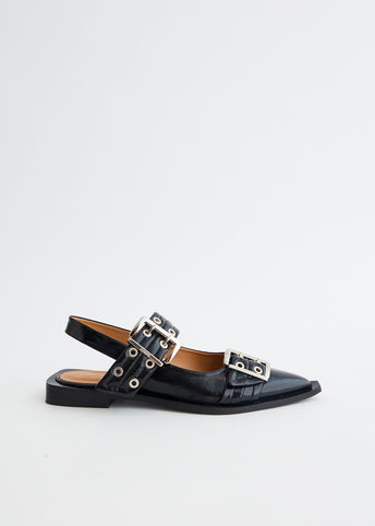 Chunky Buckle Ballerinas