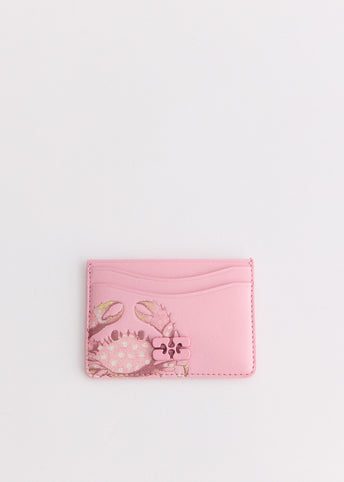 Bou Card Holder With Cute Crab Print