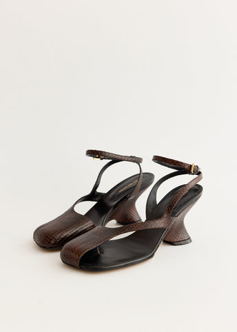 Snake-Effect Wedge Heels
