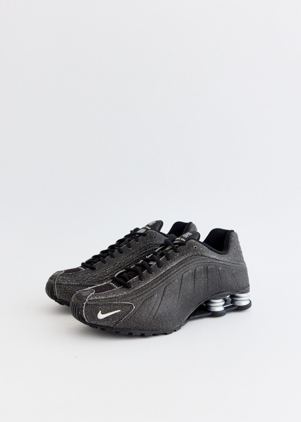 nike shox all black leather