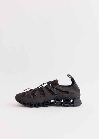 x AVAVAV Women's Megaride Cutout Canvas 'Core Black Shadow Olive' Sneakers