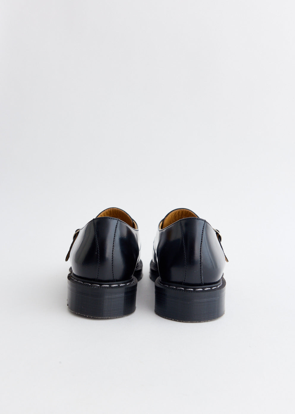 Black Hi-Shine Monk Shoes