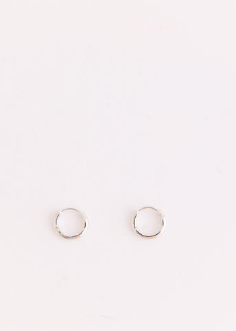 Silver Paperclip Huggie Earrings