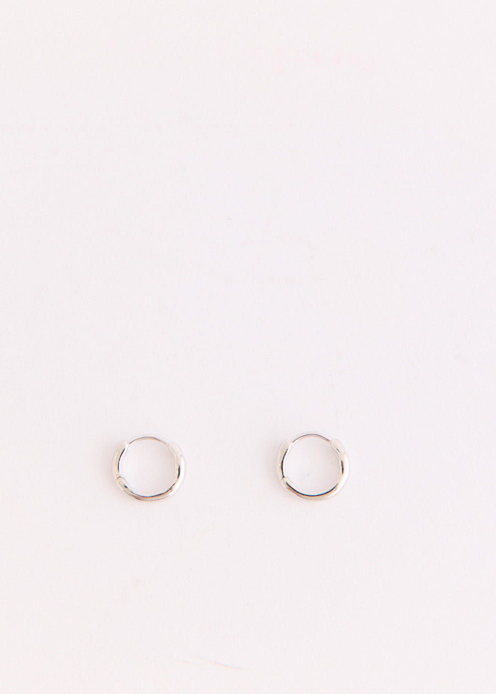 Silver Paperclip Huggie Earrings
