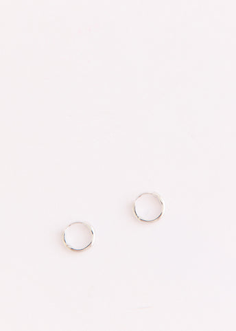 Silver Paperclip Huggie Earrings