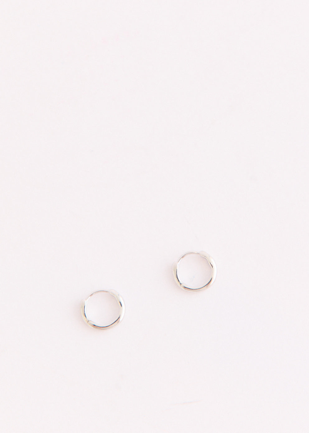 Silver Paperclip Huggie Earrings
