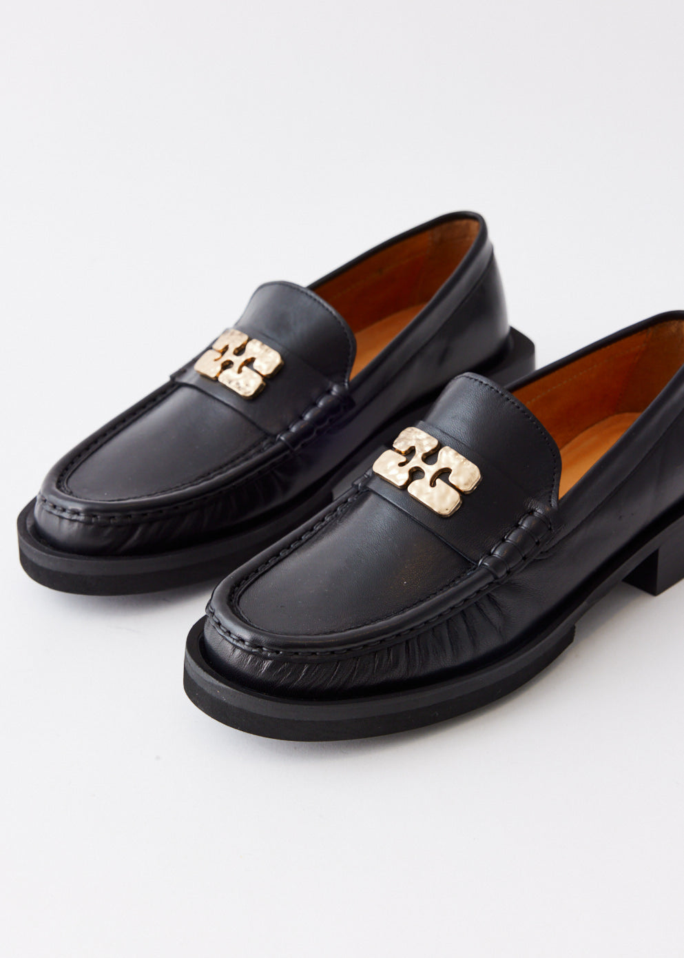 Rhinestone Logo Loafers