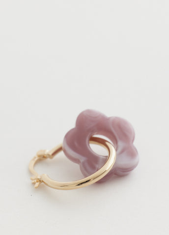 Hoop And Flower Earring