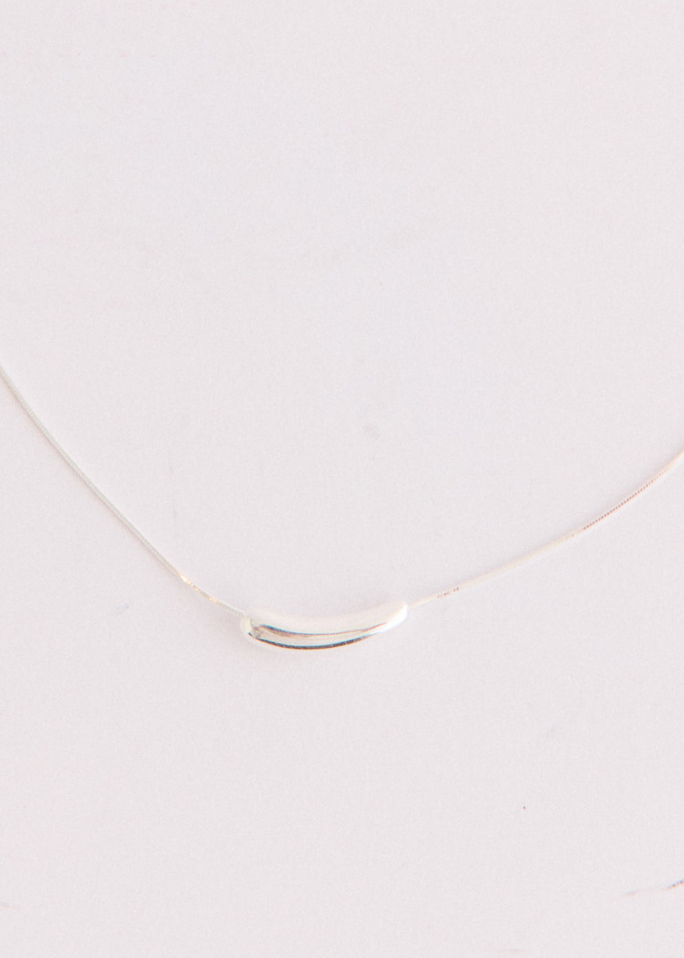 Silver Organic Arc Necklace