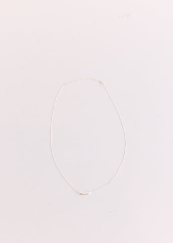 Silver Organic Arc Necklace