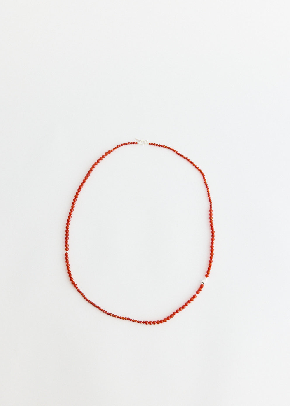 Red Agate Beaded Necklace