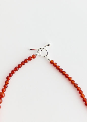 Red Agate Beaded Necklace