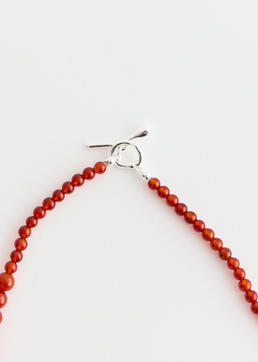 Red Agate Beaded Necklace