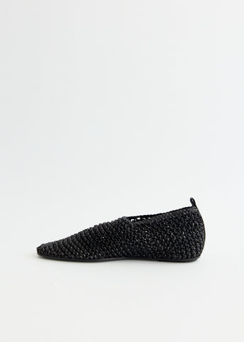 Woven Leather Ballerinas