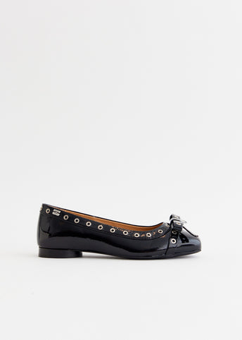 Eyelets Bow Ballerinas