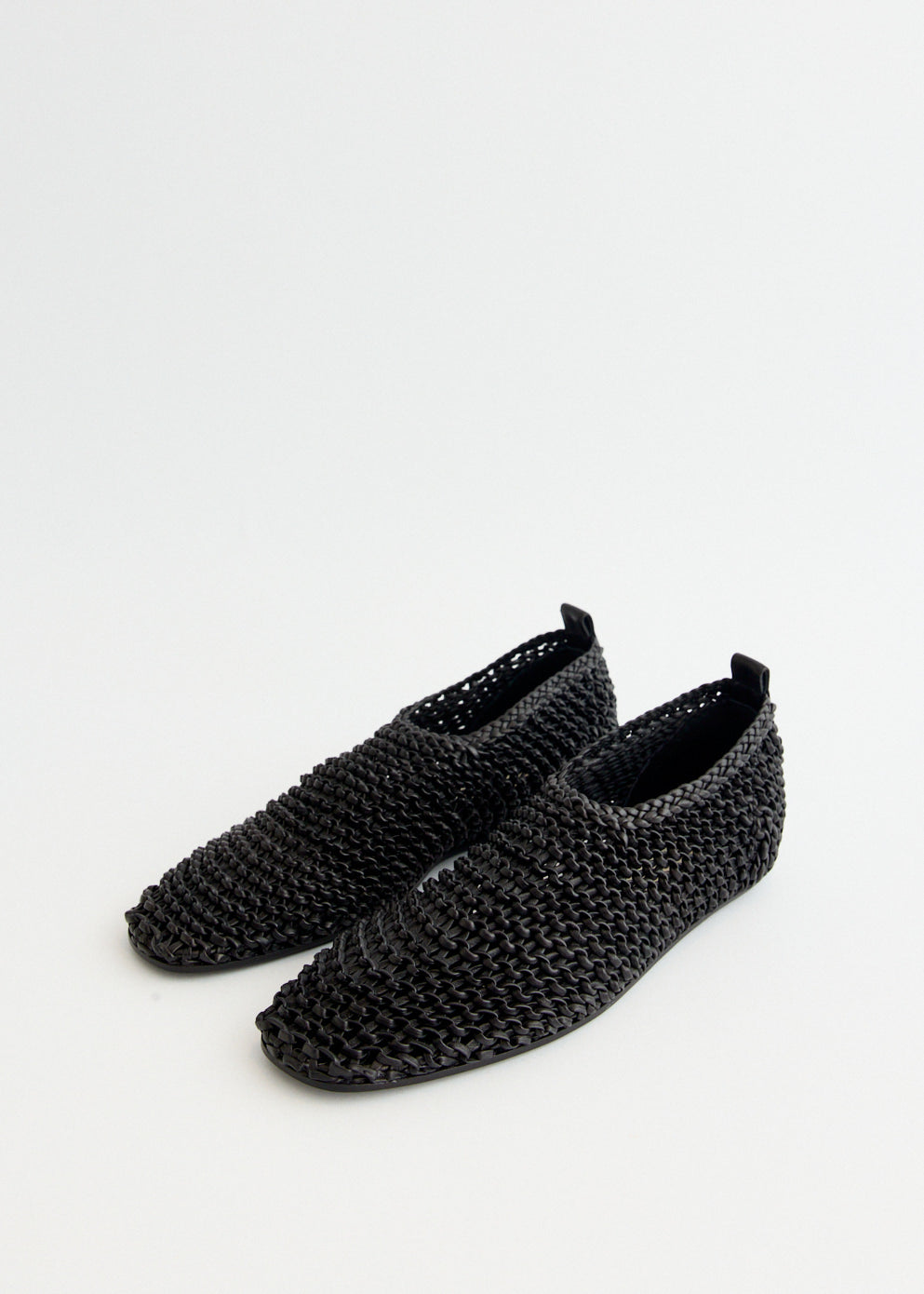 Woven Leather Ballerinas