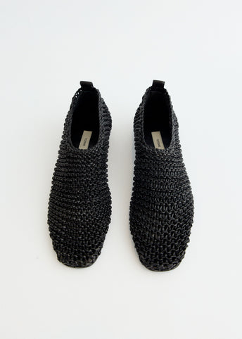 Woven Leather Ballerinas