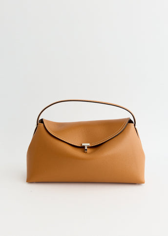 T-Lock Leather Top Handle Bag