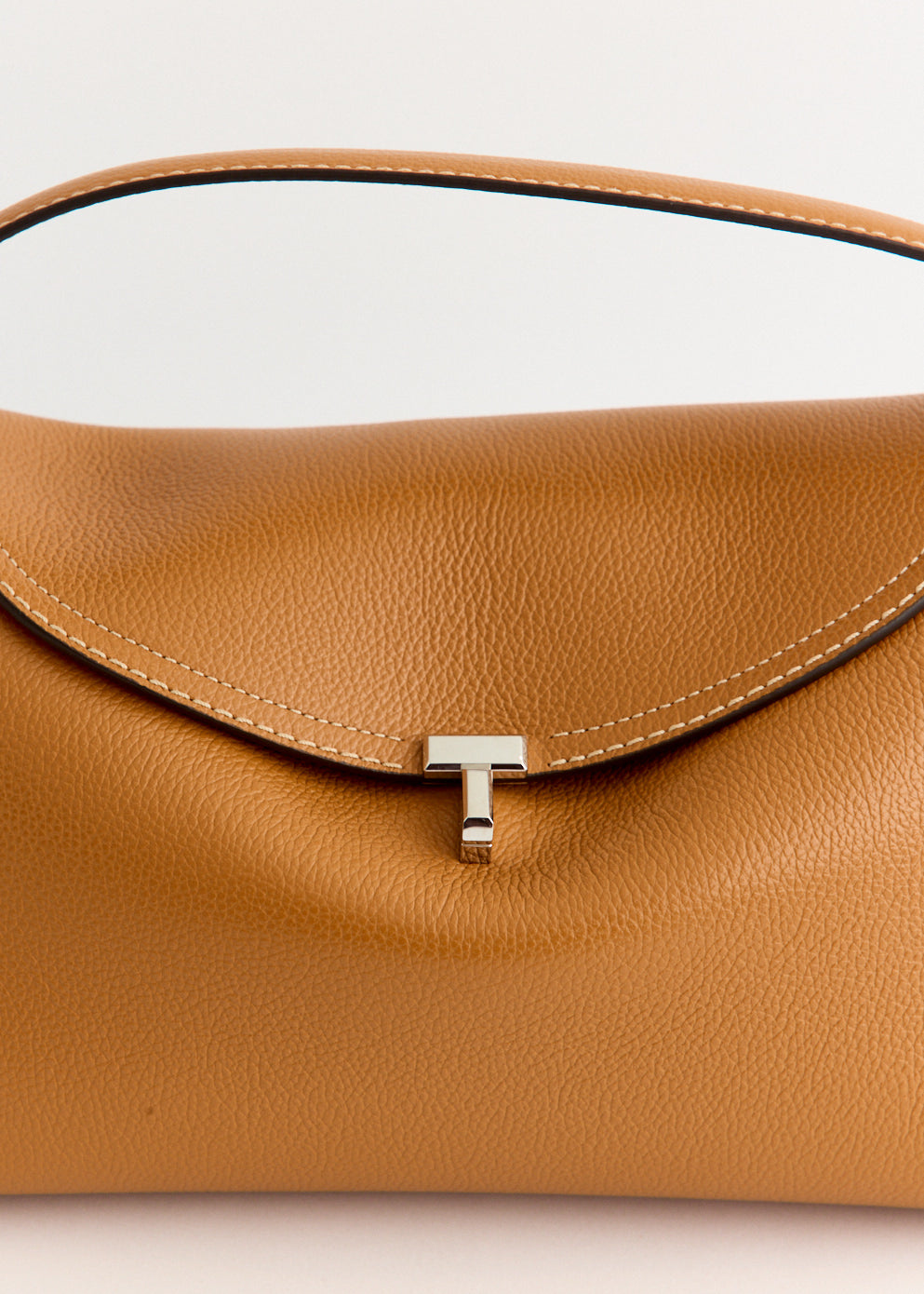 T-Lock Leather Top Handle Bag