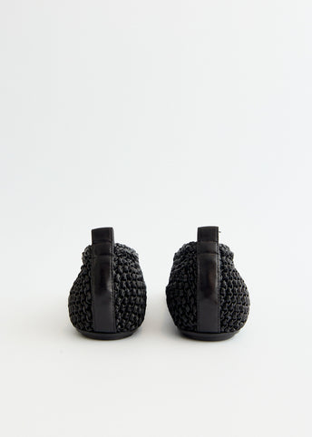 Woven Leather Ballerinas
