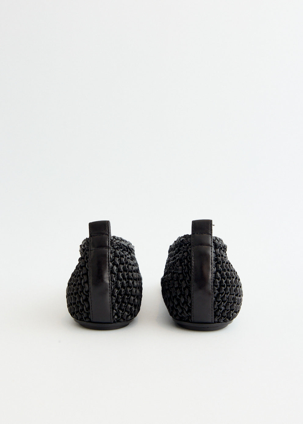 Woven Leather Ballerinas