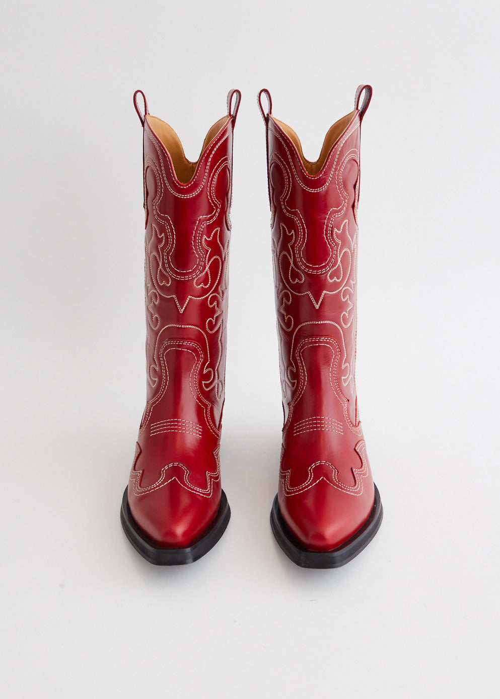 Mid Shaft Embroidered Western Boots