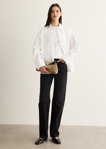 T-Lock Suede Clutch
