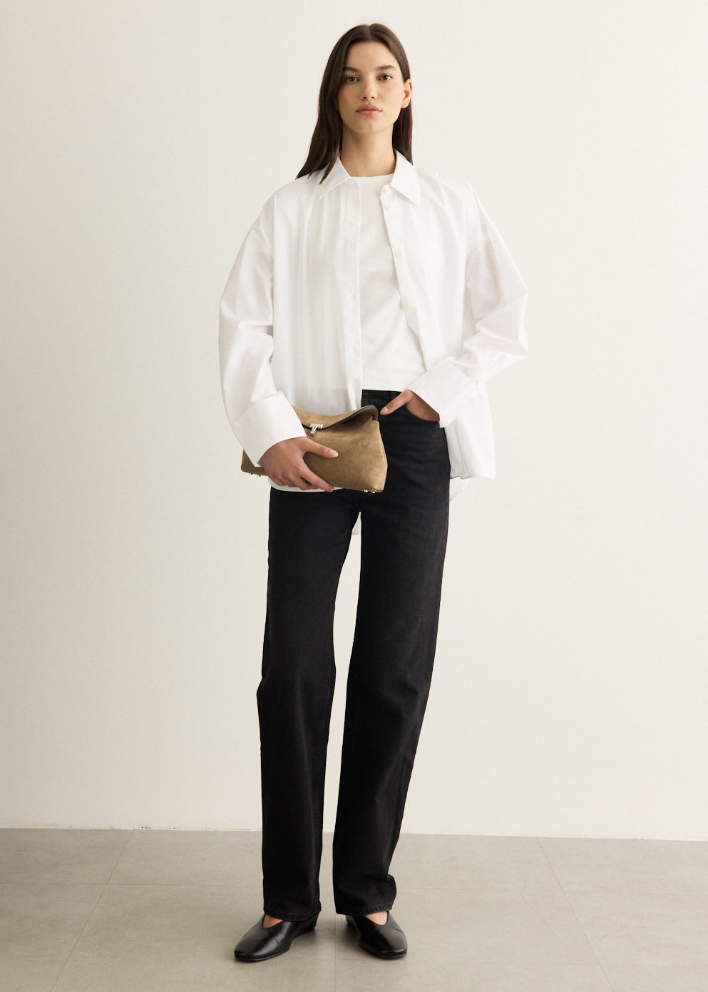 T-Lock Suede Clutch