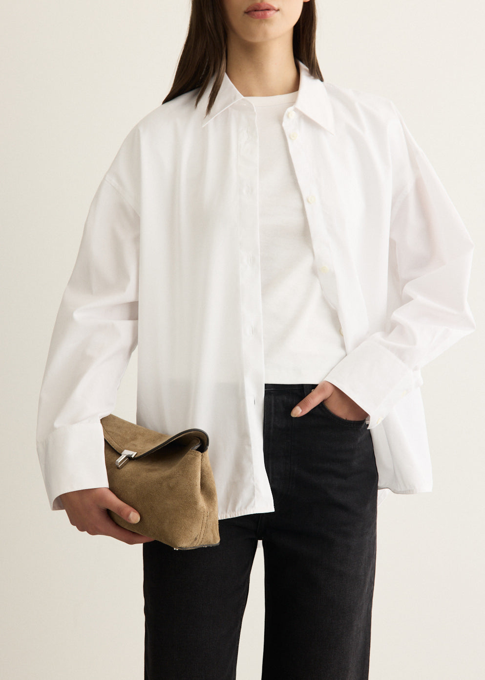 T-Lock Suede Clutch