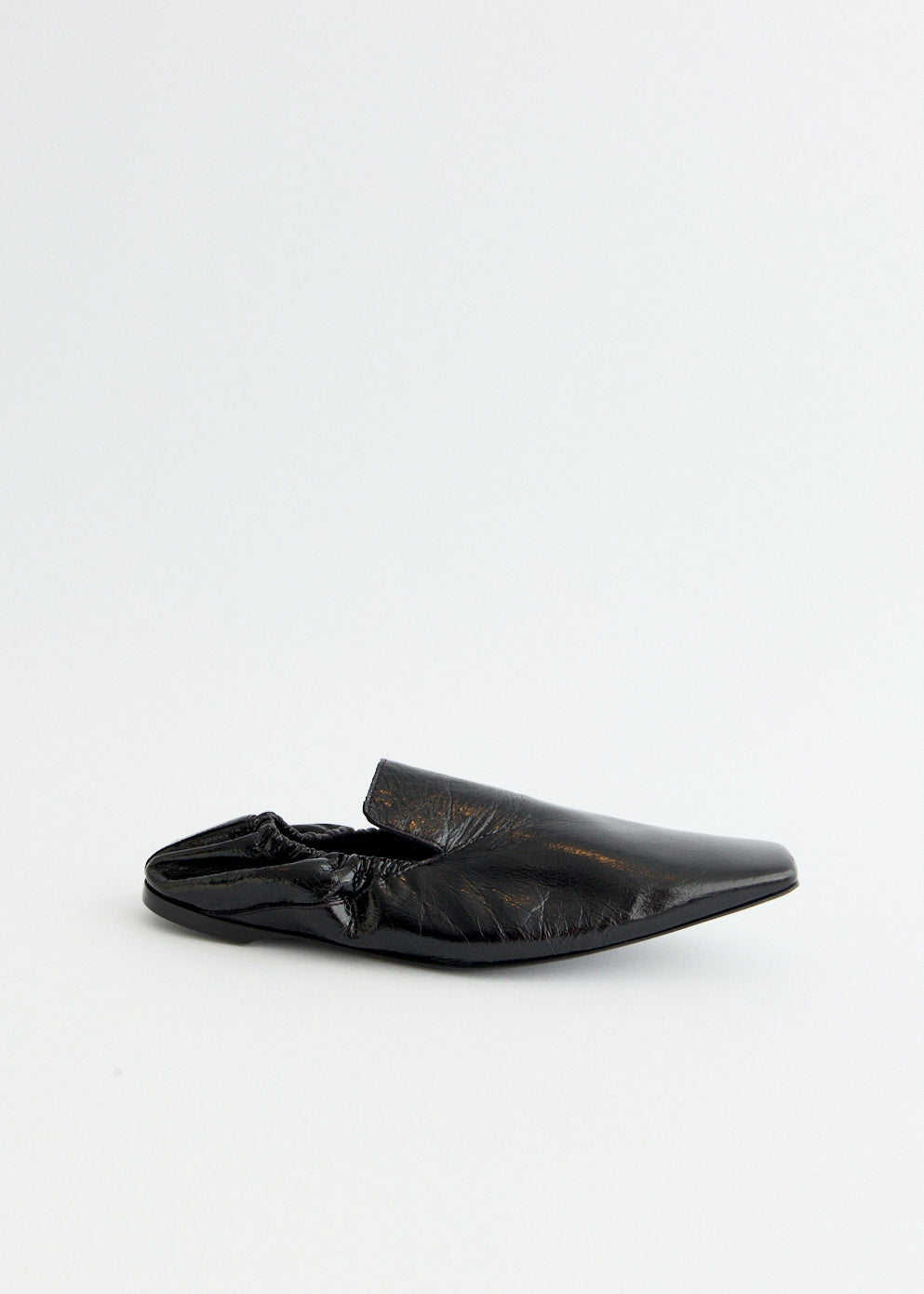 Elastic Back Leather Loafers