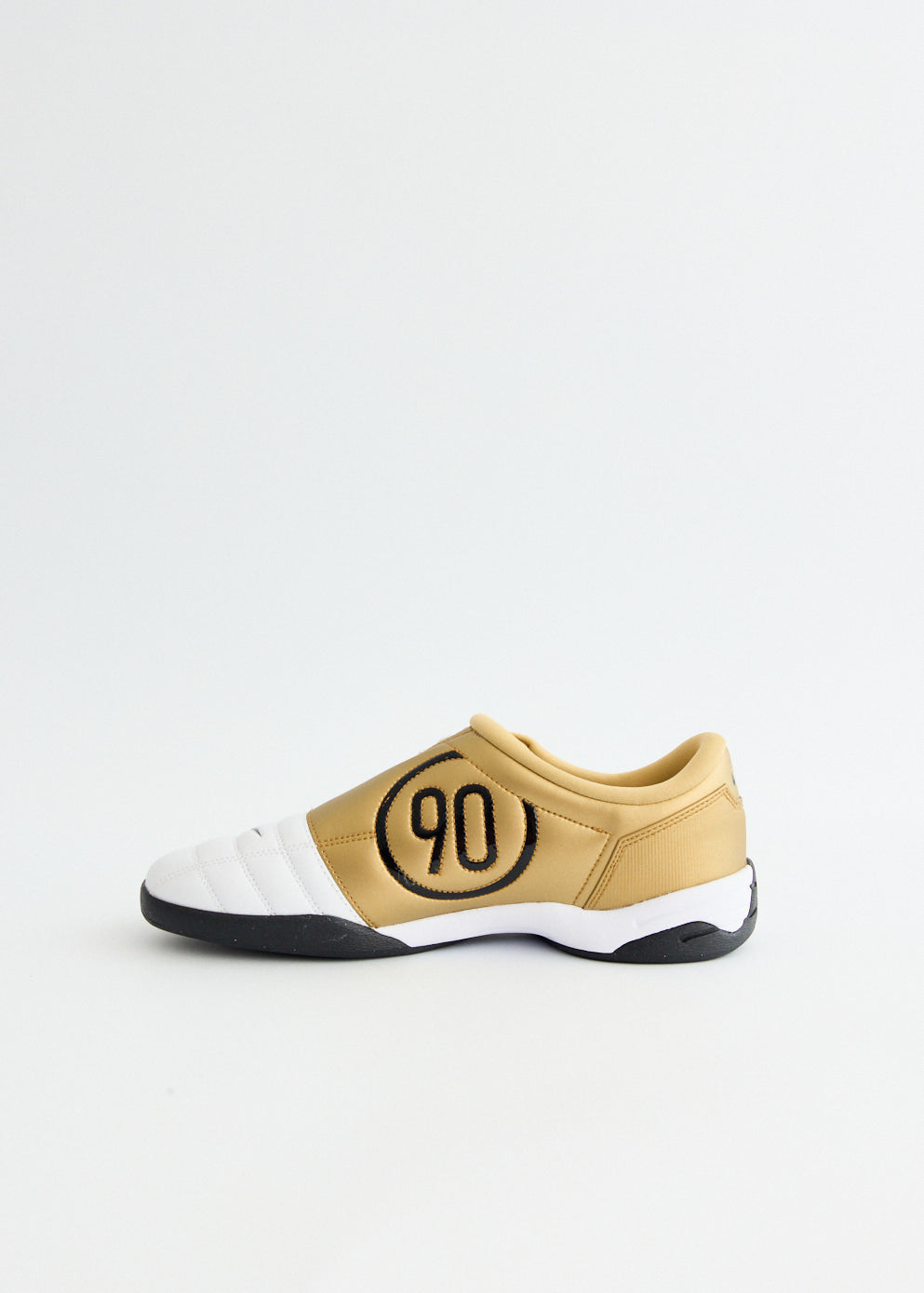 Total 90 'White Metallic Gold' Sneakers