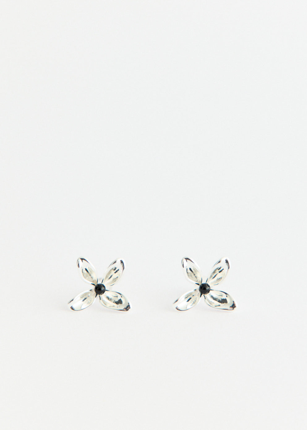Agate Camellia Flower Stud Earrings