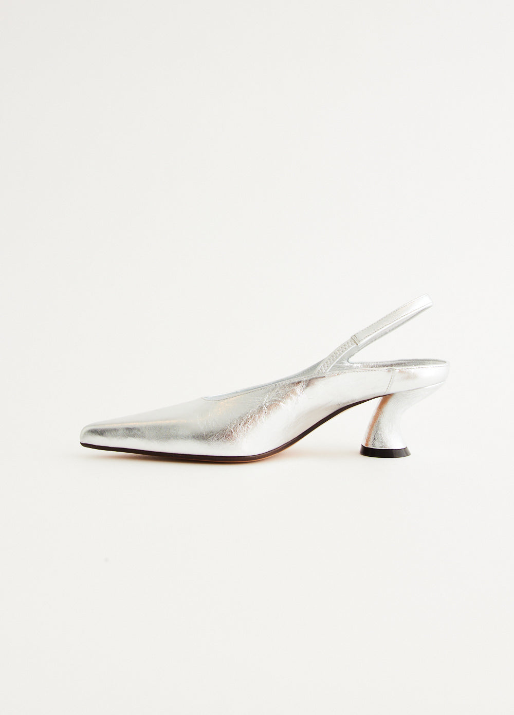 Silver Heeled Slingbacks