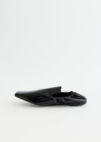 Elastic Back Leather Loafers
