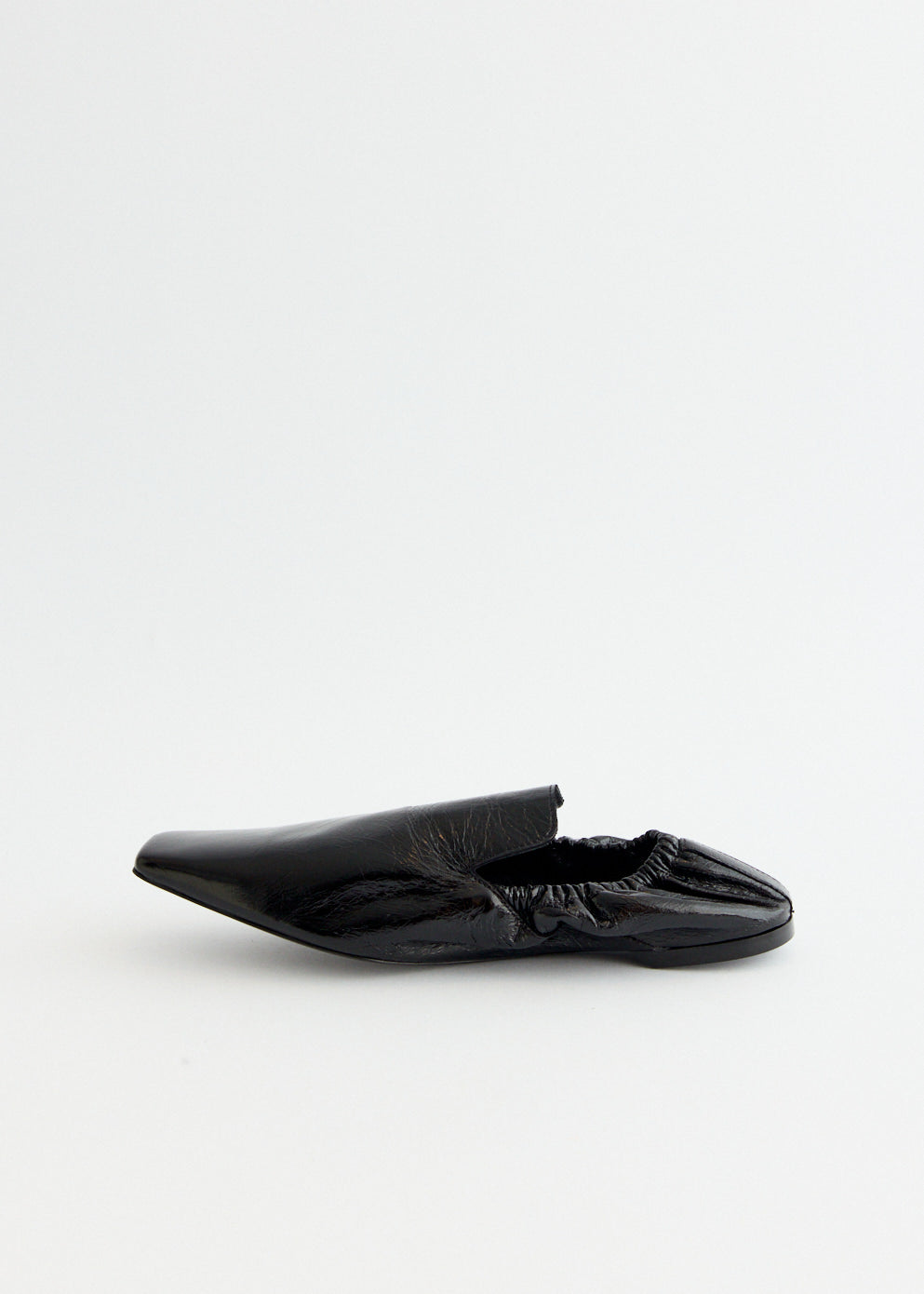 Elastic Back Leather Loafers