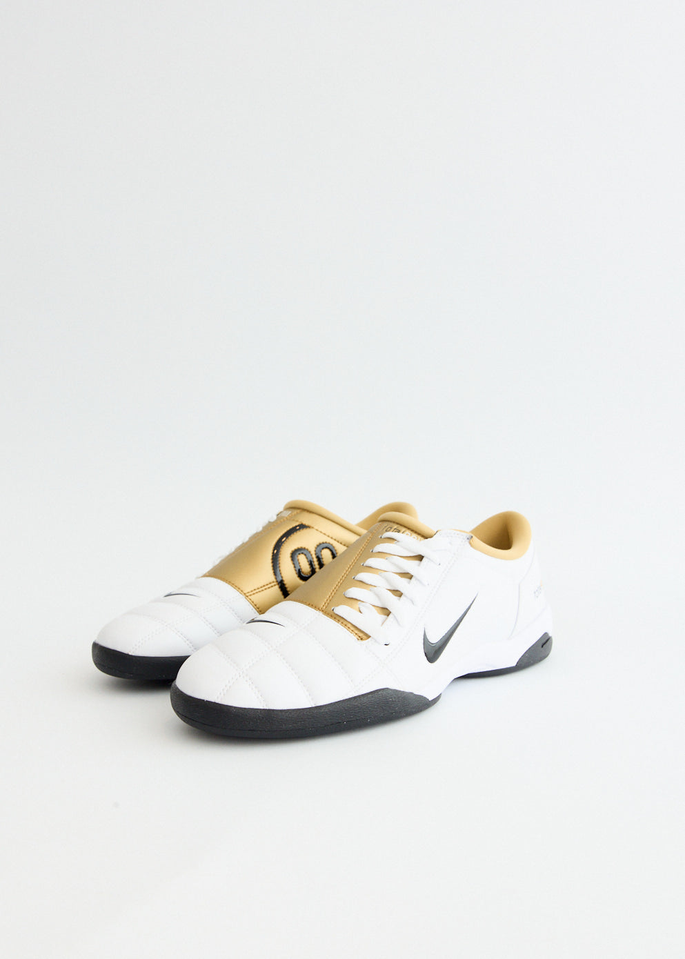 Total 90 'White Metallic Gold' Sneakers
