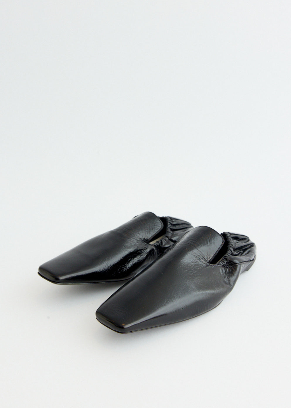 Elastic Back Leather Loafers